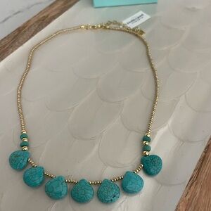 Park Lane "Surf" Turquoise and Gold Beaded Necklace